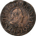 Francia, Henri III, Denier Tournois, 1583, Paris, Rame, MB