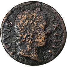 France, Louis XIV, Denier Tournois, 1649, Paris, Cuivre, TB