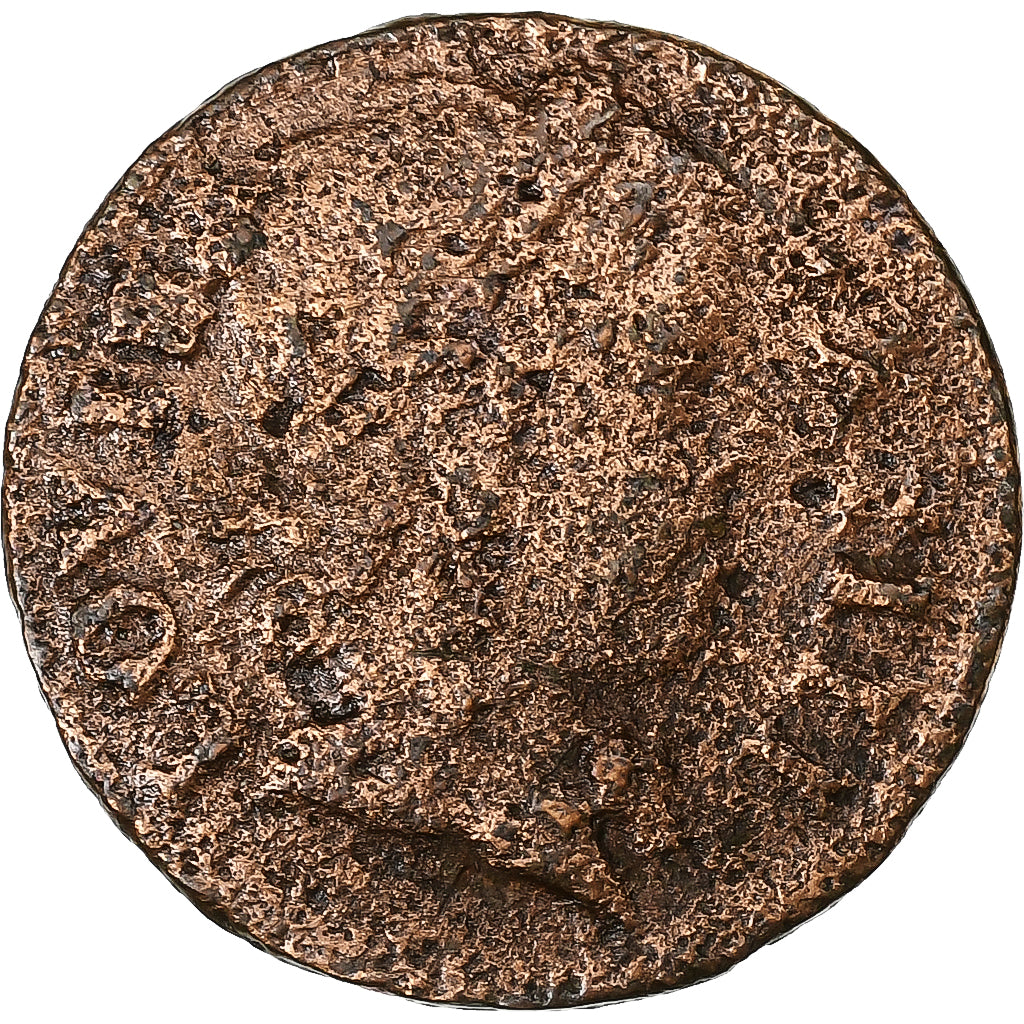 França, Louis XIV, Denier Tournois, 1649, Paris, Cobre, VF(20-25)