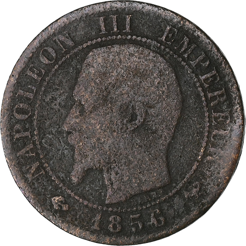 Frankrijk, Napoleon III, Centime, 1856, Lille, Bronzen, FR