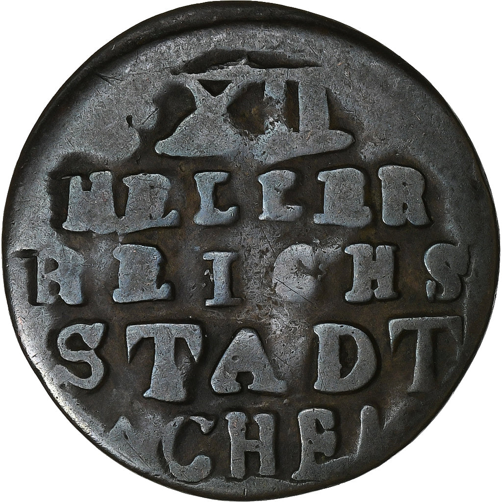 German States, 12 Heller, 1794, Aachen, Bronze, F(12-15)