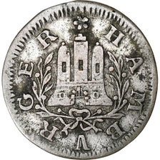 Free city of Hamburg, Schilling, 1762, Hamburg, Vellón, BC+