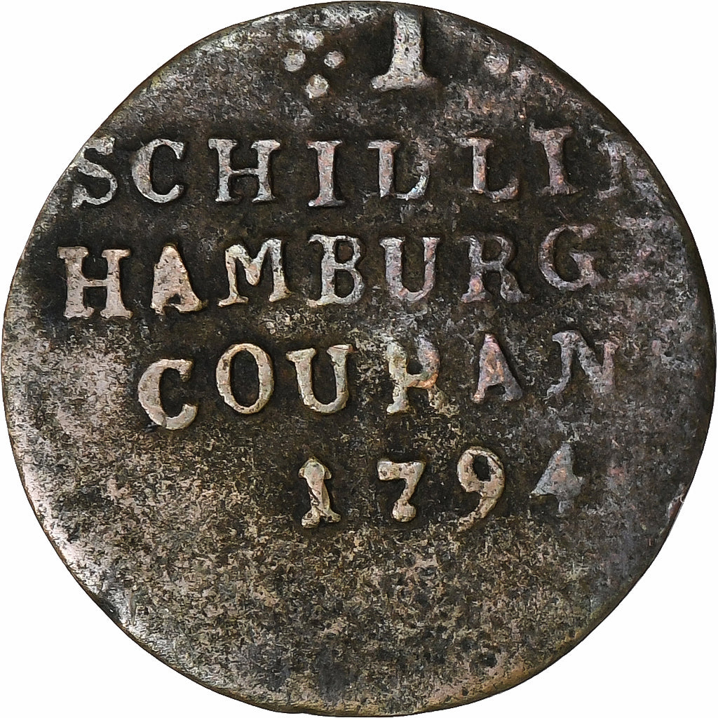 Free city of Hamburg, Schilling, 1794, Hamburg, Biglione, B+