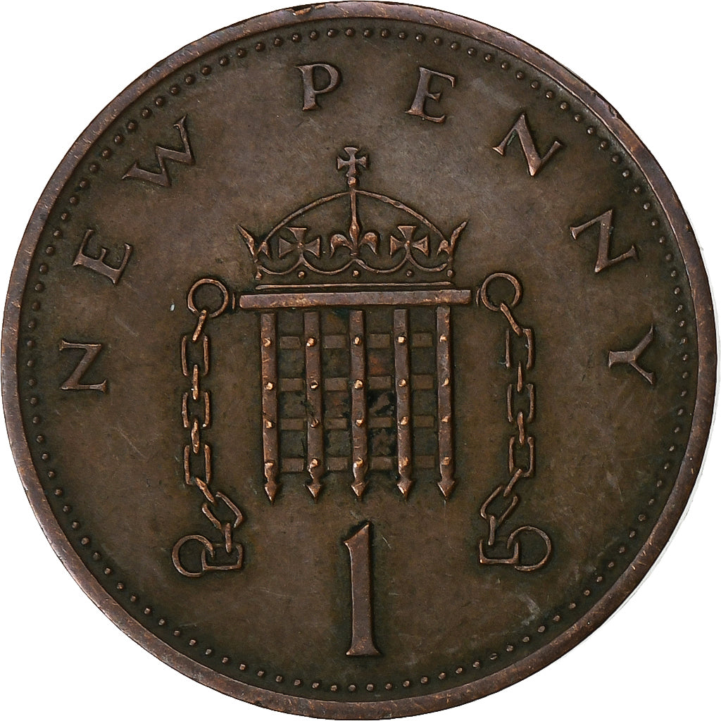 Great Britain, Elizabeth II, New Penny, 1971, Llantrisant, Bronze, AU(50-53)