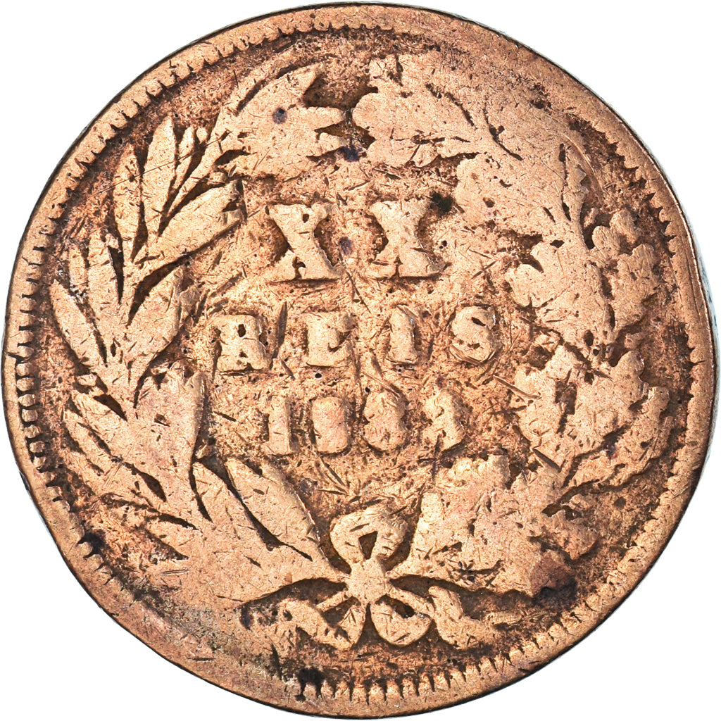 Moneta, Portugal, 20 Reis, 1883