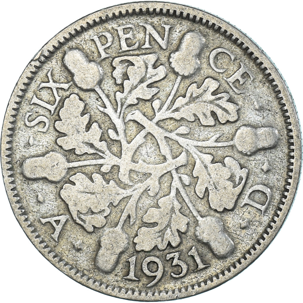 Monnaie, Grande-Bretagne, 6 Pence, 1931