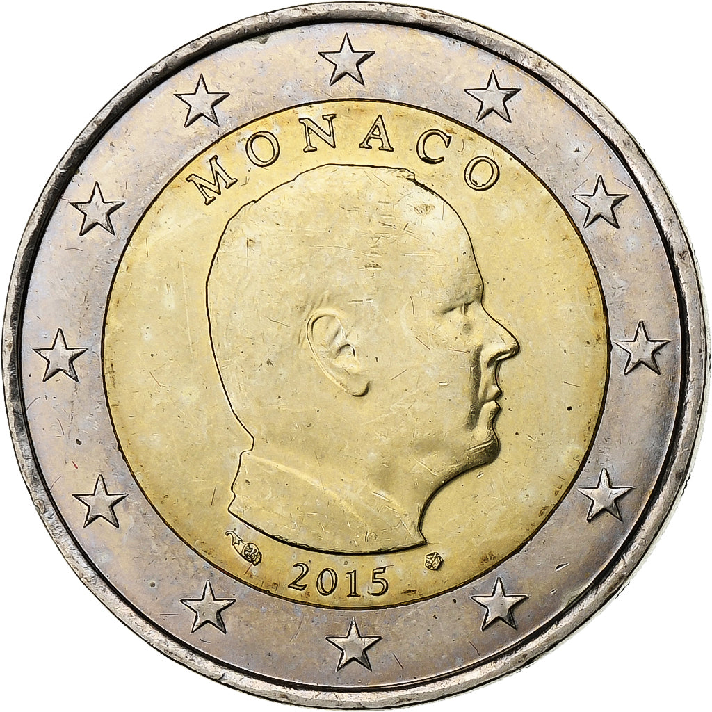Monaco, Albert II, 2 Euro, 2015, MDP, Bi-Metallic, MS(60-62)