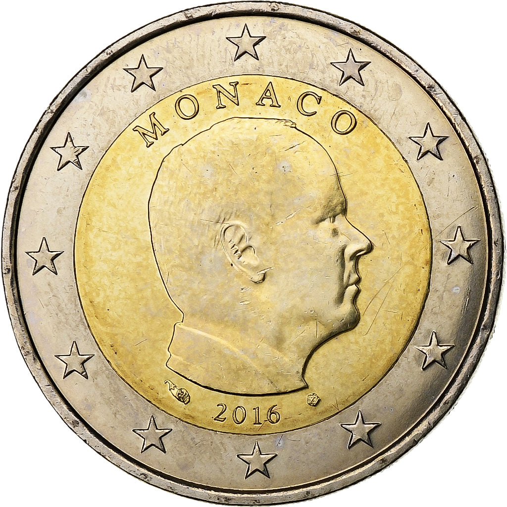 Monaco, Albert II, 2 Euro, 2016, MDP, Bi-Metallic, MS(63)