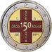 Belgium, 2 Euro, Belgian Red Cross, Colourized, 2014, Brussels, Bi-Metallic
