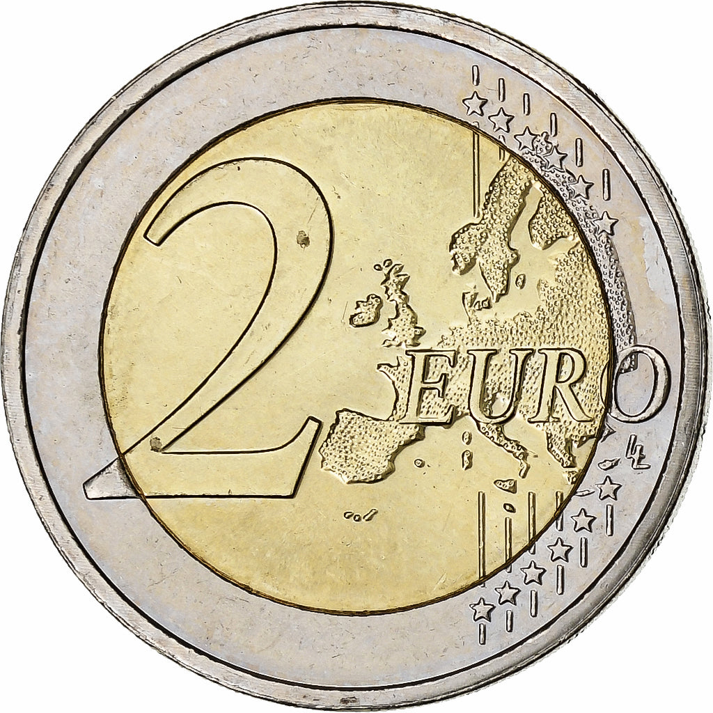 Luxembourg, 2 Euro, 10 Years of Euros Cash, Colourized, 2012, Utrecht