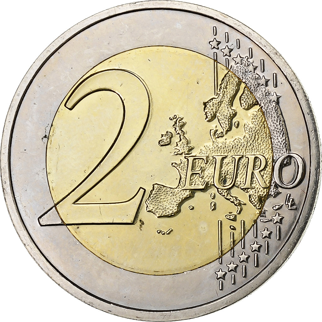 France, 2 Euro, Fête de la Fédération, Colorisé, 2015, MDP, Bimétallique