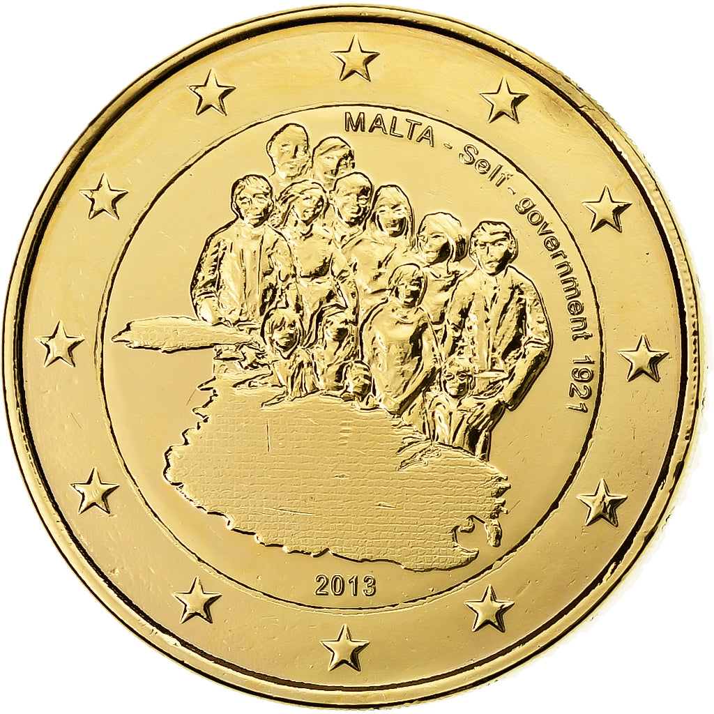 Malta, 2 Euro, Self-Government, golden, 2013, Utrecht, Bi-Metallic, MS(63)