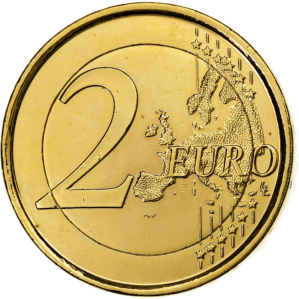 Spanien, 2 Euro, 10 Years of Euros Cash, golden, 2012, Madrid, Bi-Metallic, UNZ