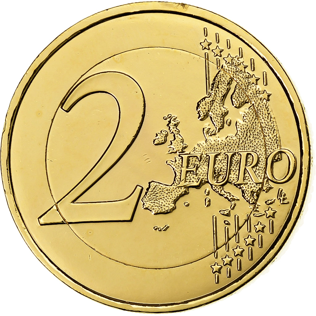 Francia, 2 Euro, World AIDS Day, golden, 2014, MDP, Bimetálico, SC