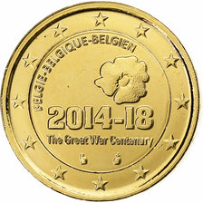 Belgium, 2 Euro, WW I Anniversary, golden, 2018, Brussels, Bi-Metallic, MS(63)