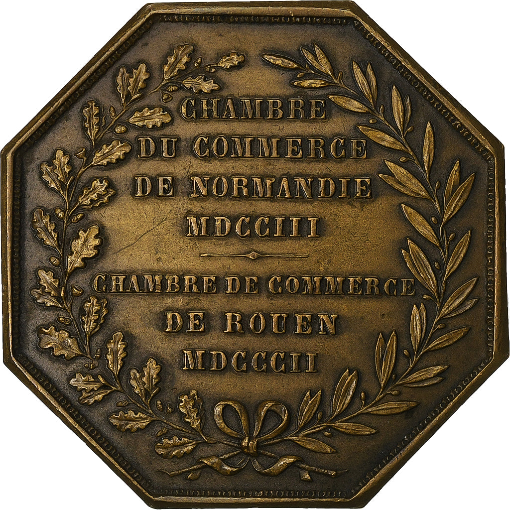 Frankrijk, Medaille, Chambre de Commerce de Rouen, 1802, MDP, Bronzen, Lecomte