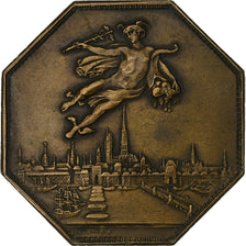 France, Medal, Chambre de Commerce de Rouen, 1802, MDP, Bronze, Lecomte