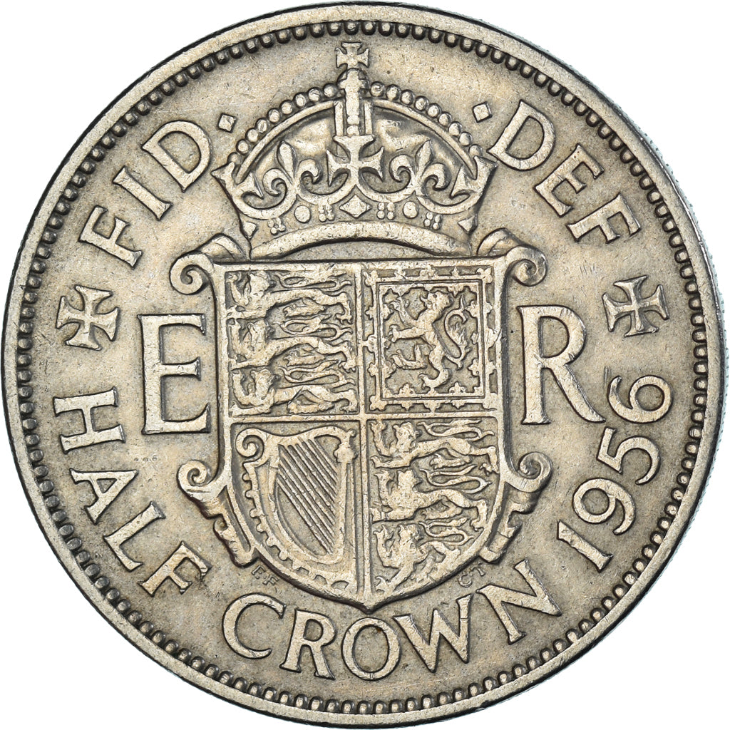 Münze, Großbritannien, 1/2 Crown, 1956