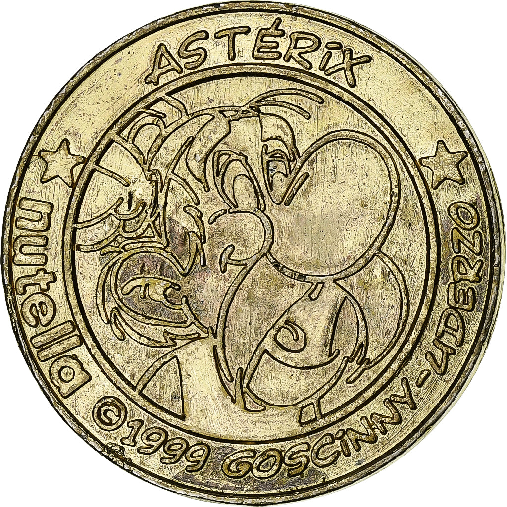 France, 1 Eurosesterce, Nutella - Astérix, 1999, Brass, AU(50-53)
