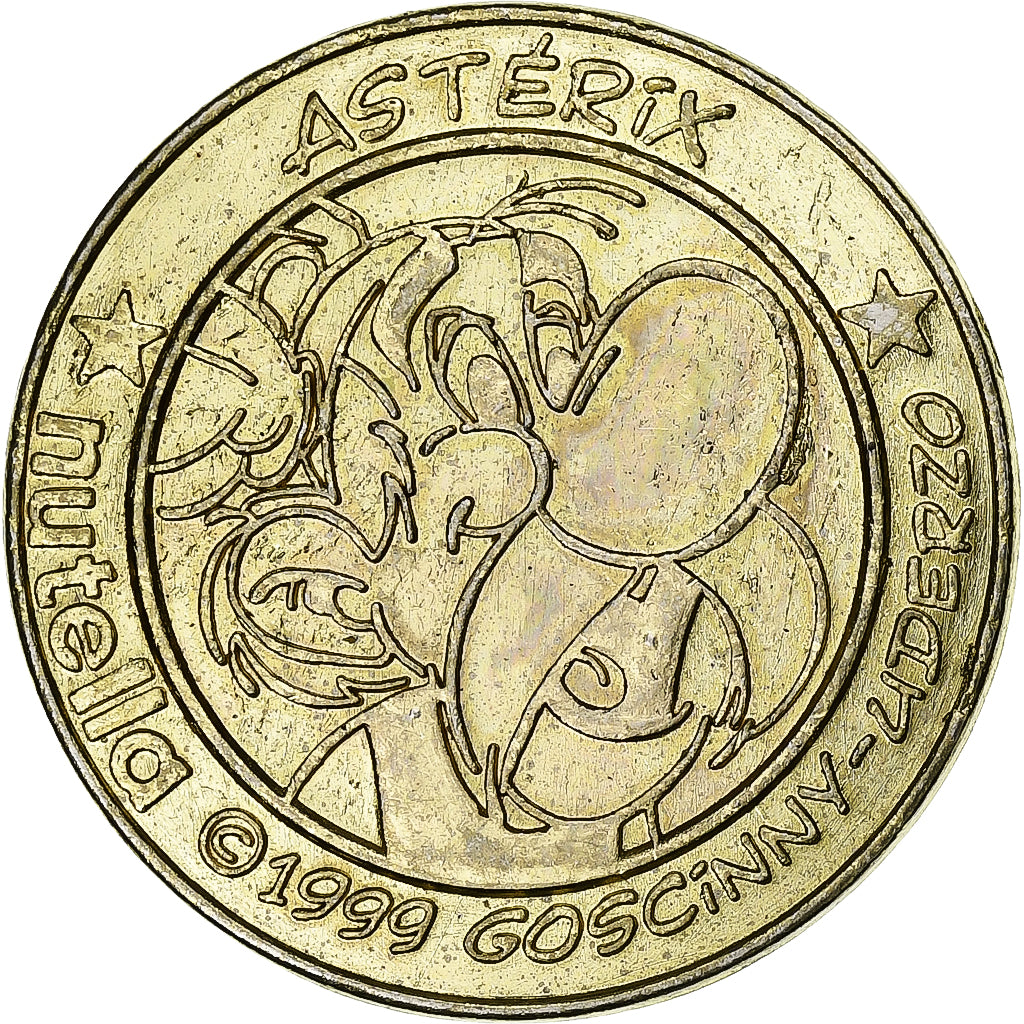França, 1 Eurosesterce, Nutella - Astérix, 1999, Latão, AU(50-53)
