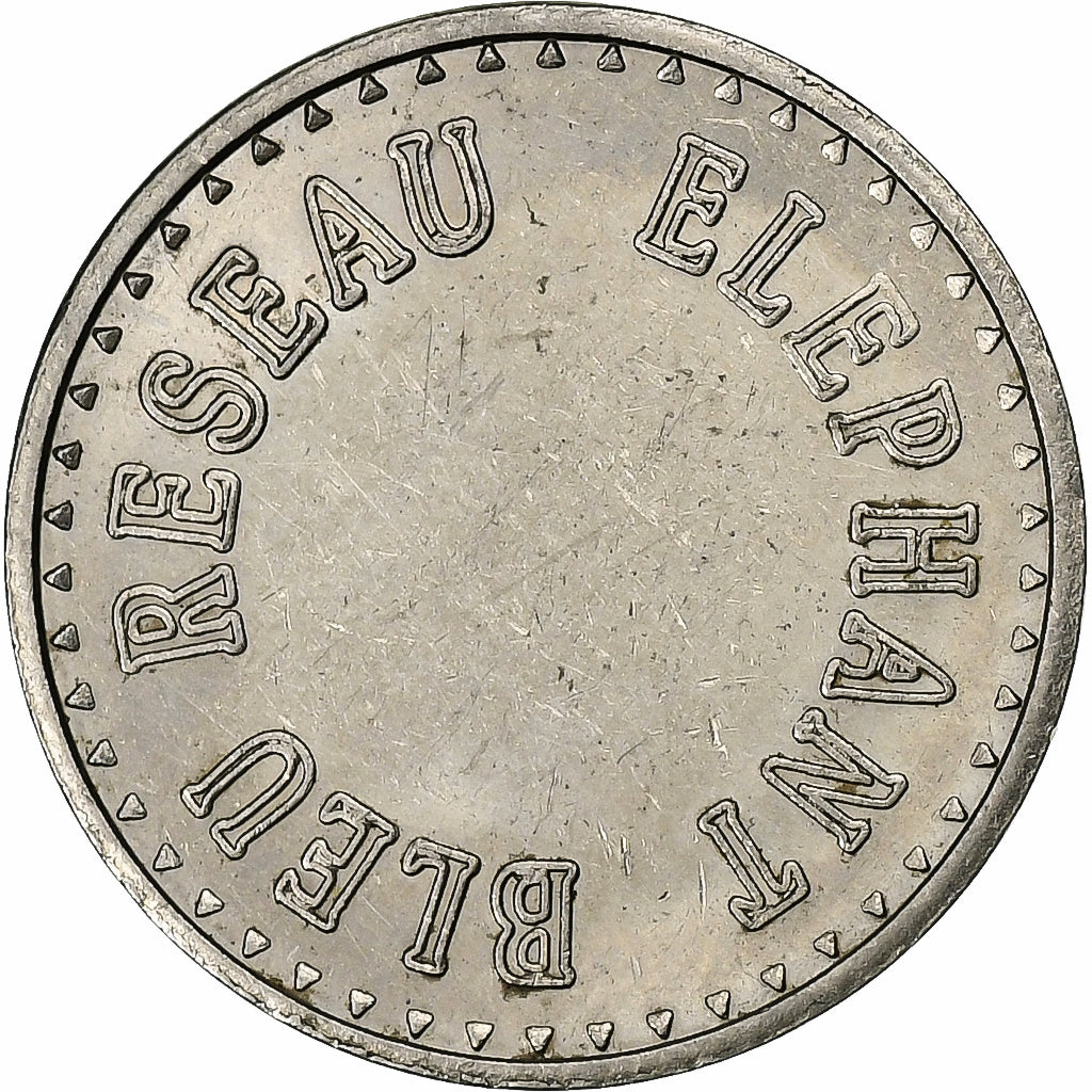 France, Jeton, Réseau Éléphant bleu, Cupro-nickel, SUP
