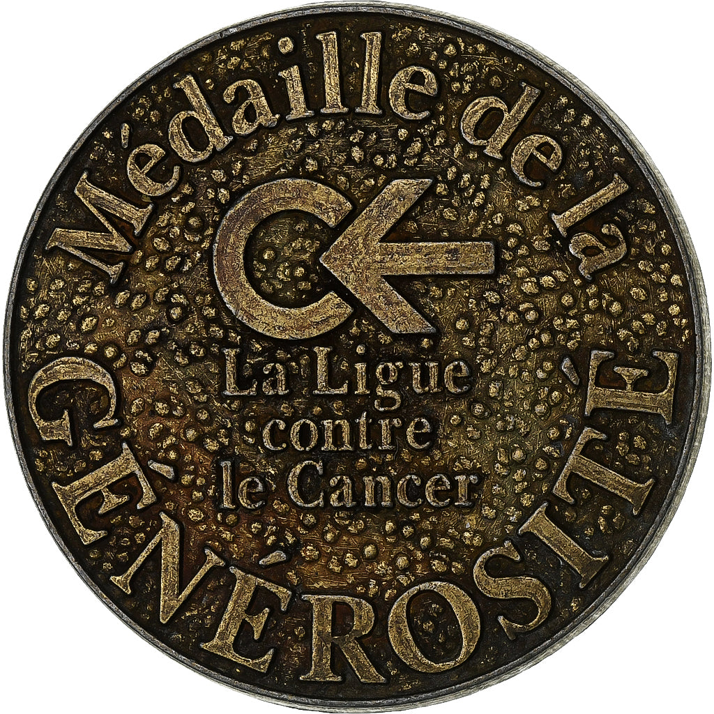 Frankreich, Medaille, Ligue contre le Cancer, Messing, VZ