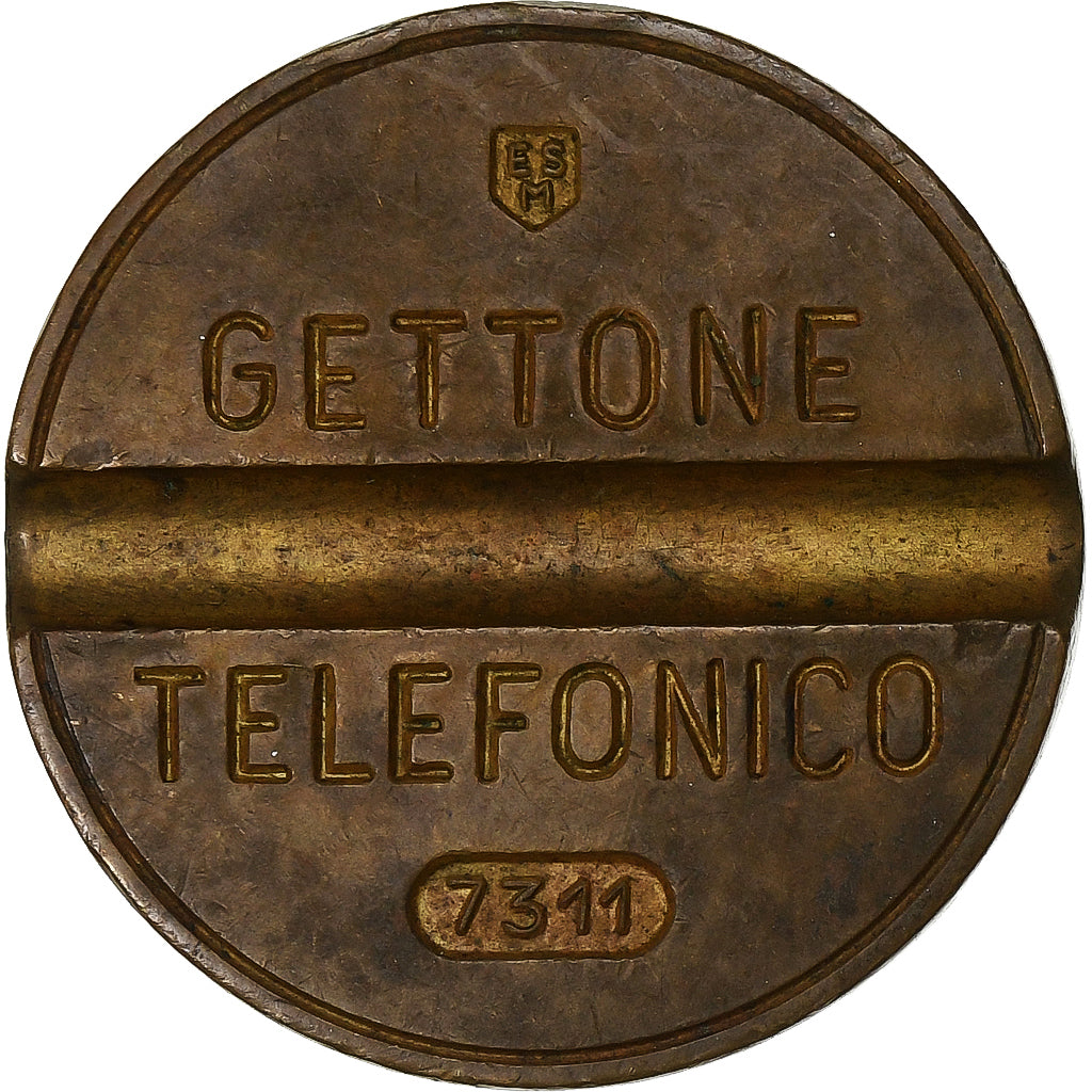 Italie, Jeton de communication, 1973, Arzano, Laiton, TTB+