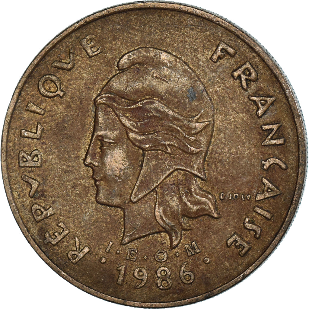 Moneta, Polinezja Francuska, 100 Francs, 1986