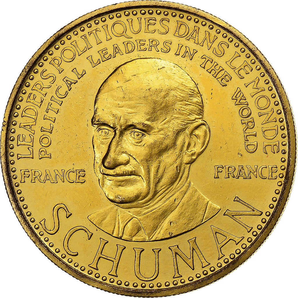 Frankreich, Medaille, Robert Schuman, Political leaders in the World, MDP