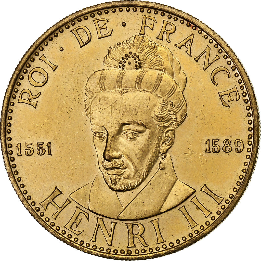 Frankreich, Medaille, Les Rois de France, Henri III, MDP, Bronze, VZ