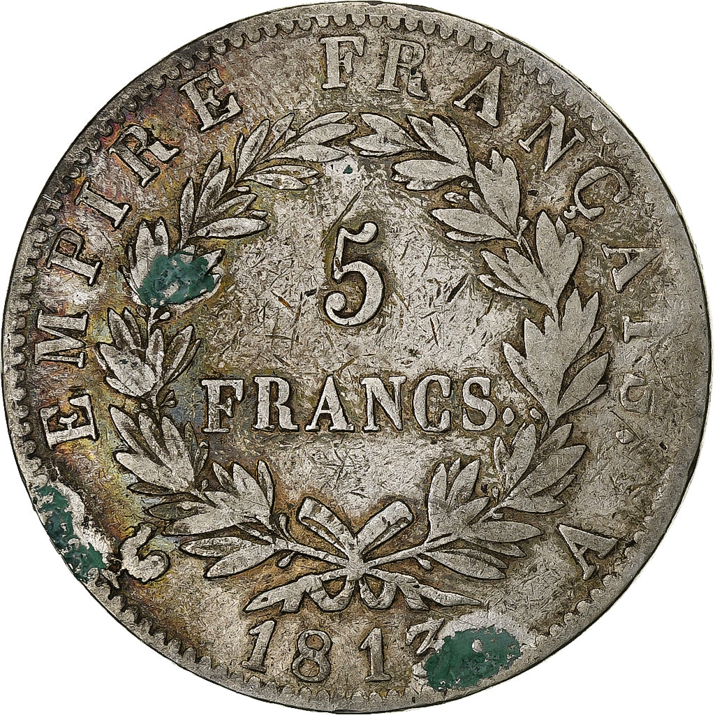 France, Napoleon I, 5 Francs, 1813, Paris, Silver, VF(30-35)