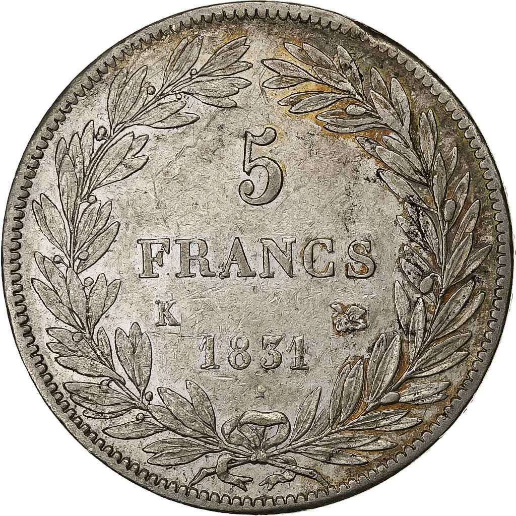 France, Louis-Philippe Ier, 5 Francs, 1831, Bordeaux, Argent, TTB+
