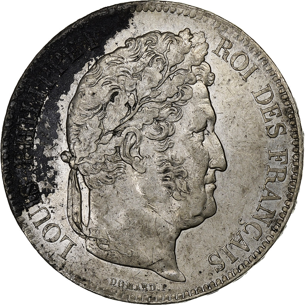 Francia, Louis-Philippe I, 5 Francs, 1832, Strasbourg, Plata, MBC+