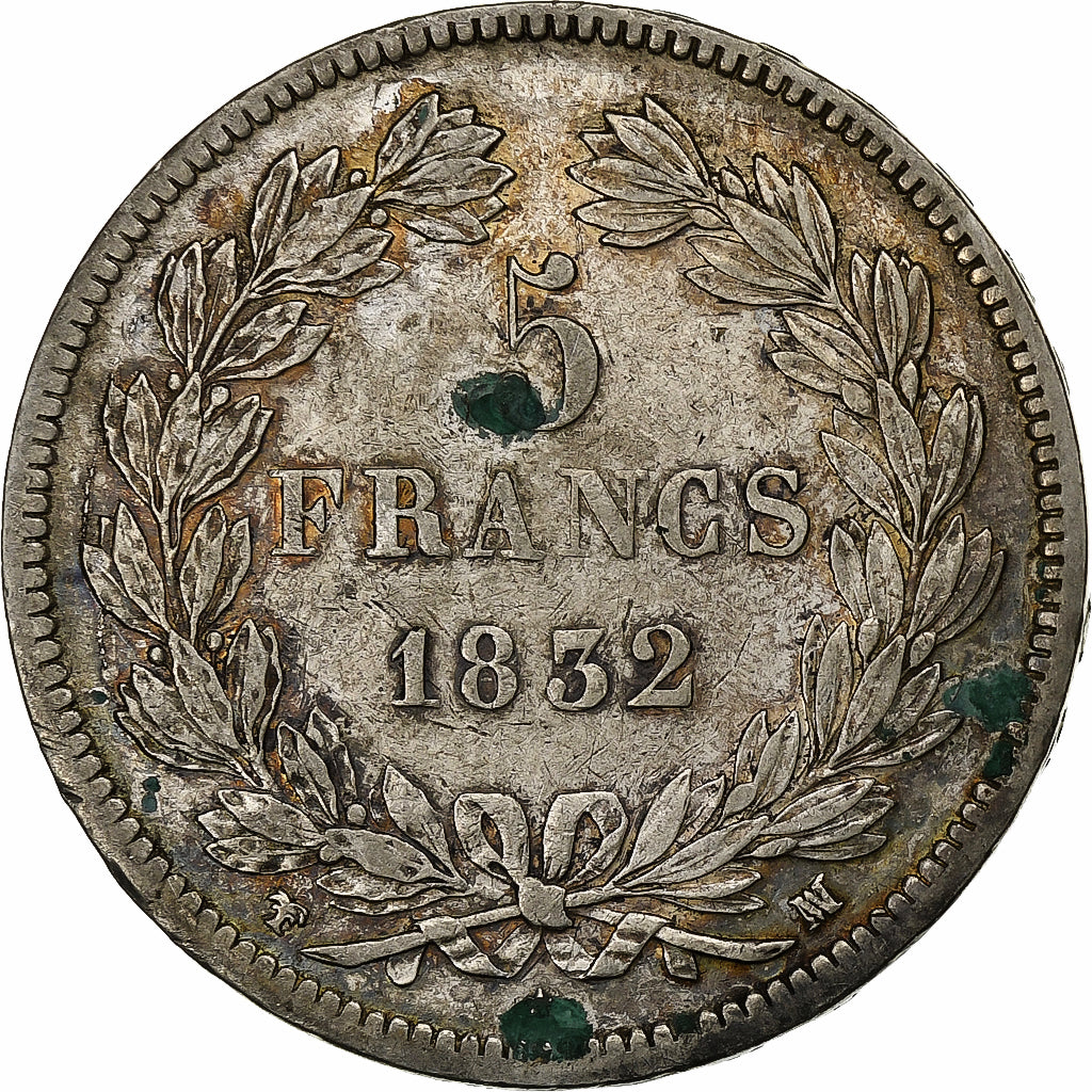 France, Louis-Philippe I, 5 Francs, 1832, Marseille, Silver, AU(50-53)