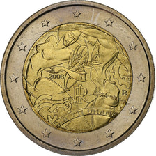 Italy, 2 Euro, Human Rights, 2008, Rome, Bi-Metallic, MS(63)
