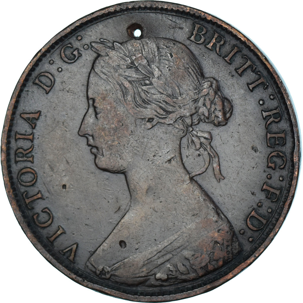 Moneda, Gran Bretaña, 1/2 Penny, 1861