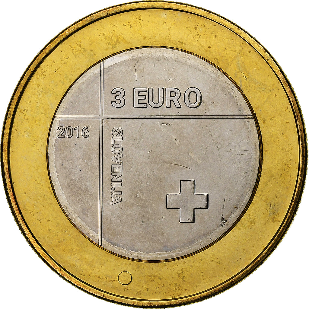 Slovenia, 3 Euro, Slovenian Red Cross, 2016, Rome, Bi-Metallic, MS(60-62)