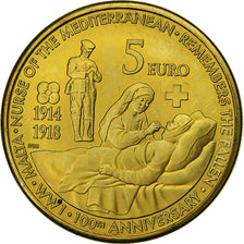Malta, 5 Euro, First World War Centenary, 2014, Brass, MS(63)