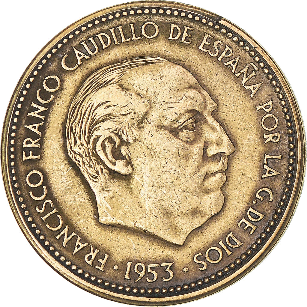 Moeda, Espanha, 2-1/2 Pesetas, 1953