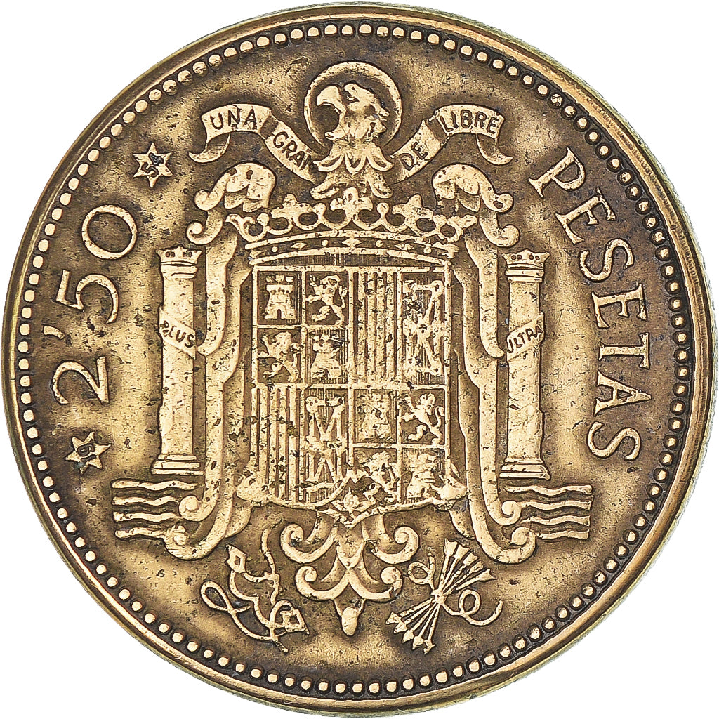 Moeda, Espanha, 2-1/2 Pesetas, 1953