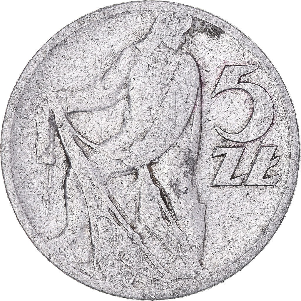 Münze, Polen, 5 Zlotych, 1959