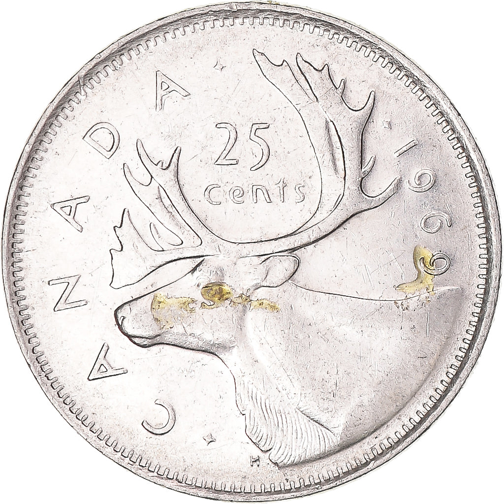 Münze, Kanada, 25 Cents, 1969