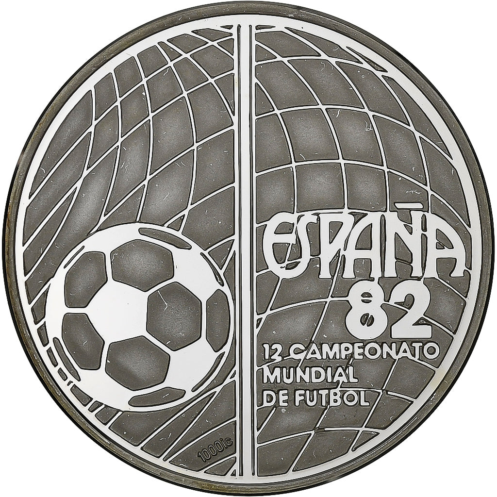 Spain, Medal, Football Worldcup in Spain, 1982, Silver, Proof, MS(63)
