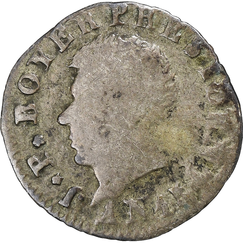 Haïti, Jean-Pierre Boyer, 6 Centimes, An 15 (1818), Argent, B+