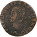 Spanish Netherlands, Duchy of Brabant, Philippe II, 1/2 Liard, 1593, Maastricht