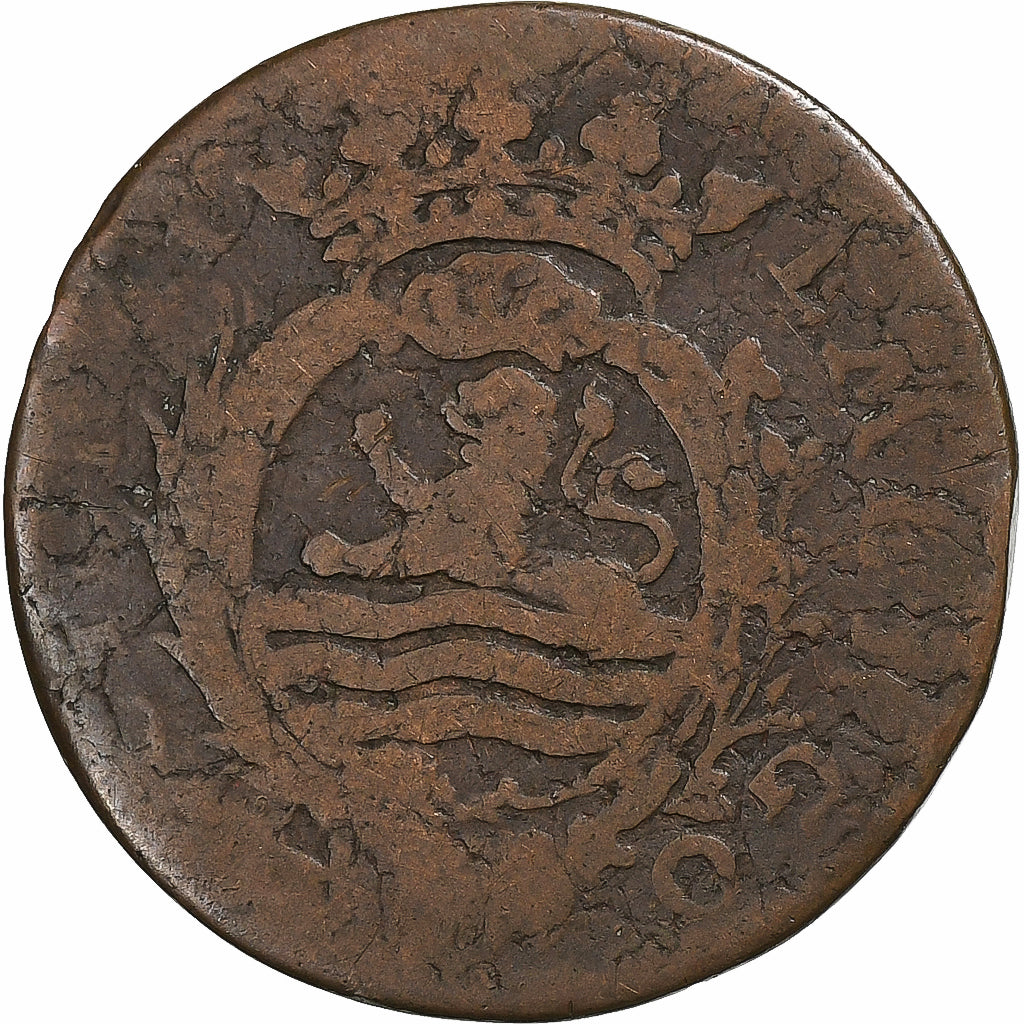 Provinces-Unies, Zélande, Duit, 1776, Middelbourg, Cuivre, B+