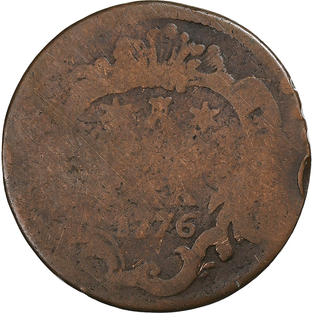 Provinces-Unies, Zélande, Duit, 1776, Middelbourg, Cuivre, B+