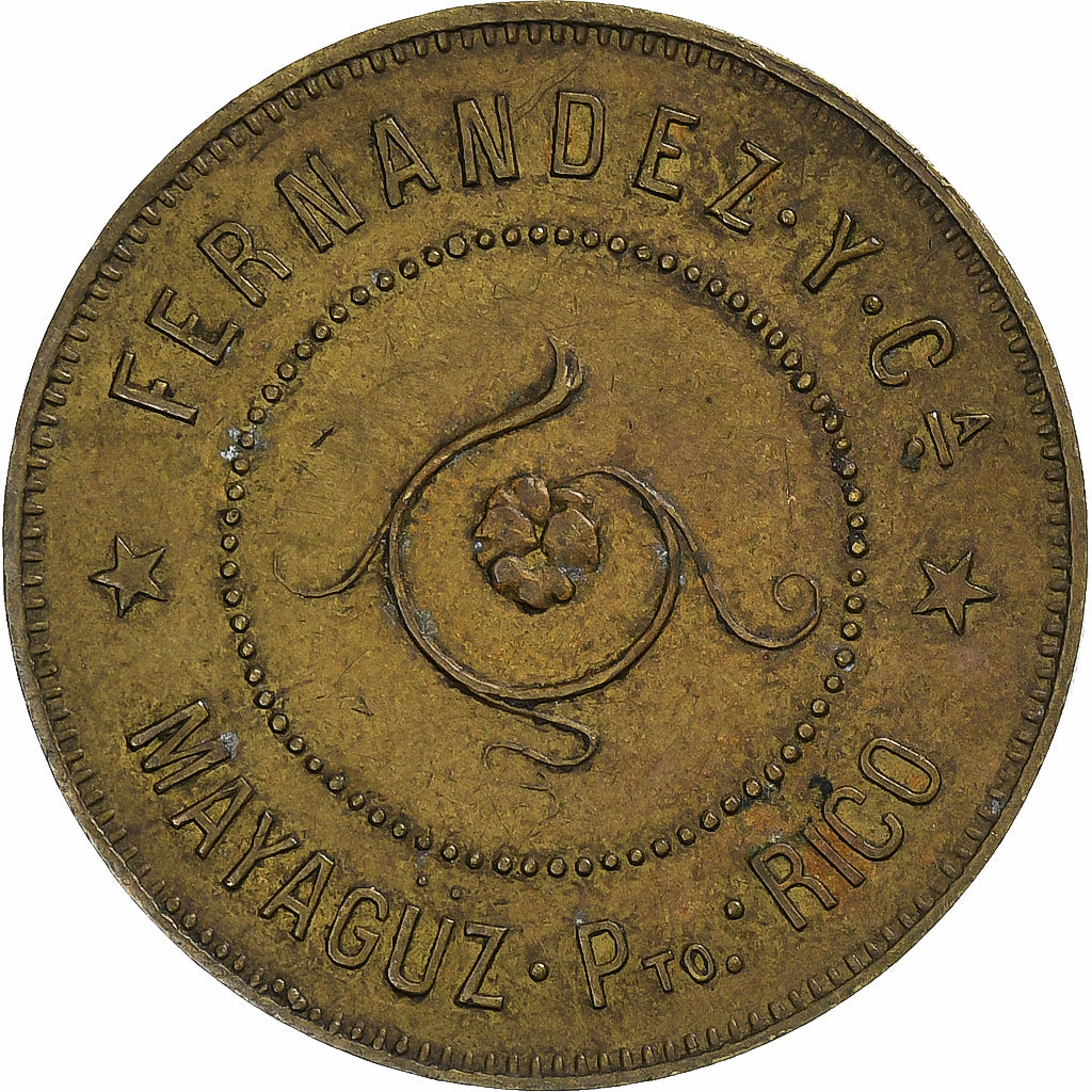 Puerto Rico, zeton, Comerciantes Importadores - Mayaguz, Latón, MBC