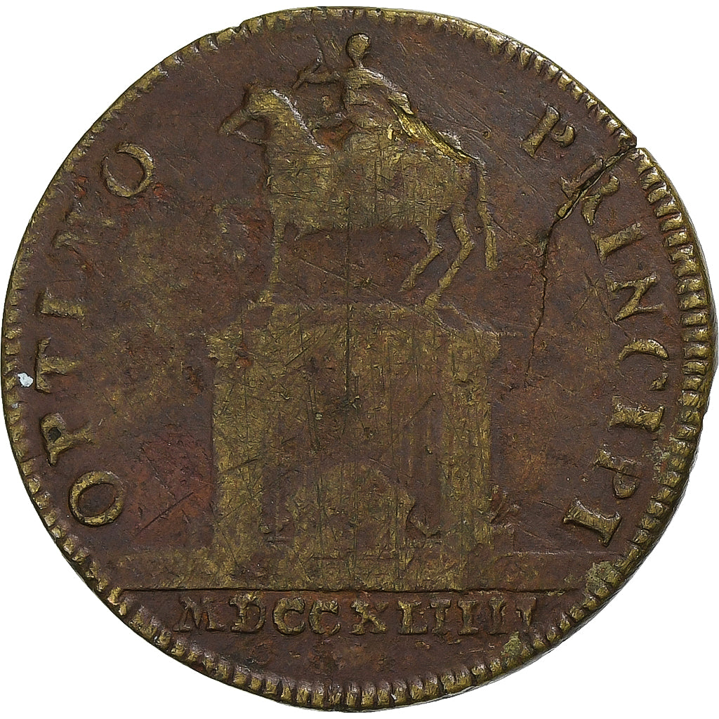 Free imperial city of Nuremberg, Nuremberg token, Louis XV, Equestrian statue in