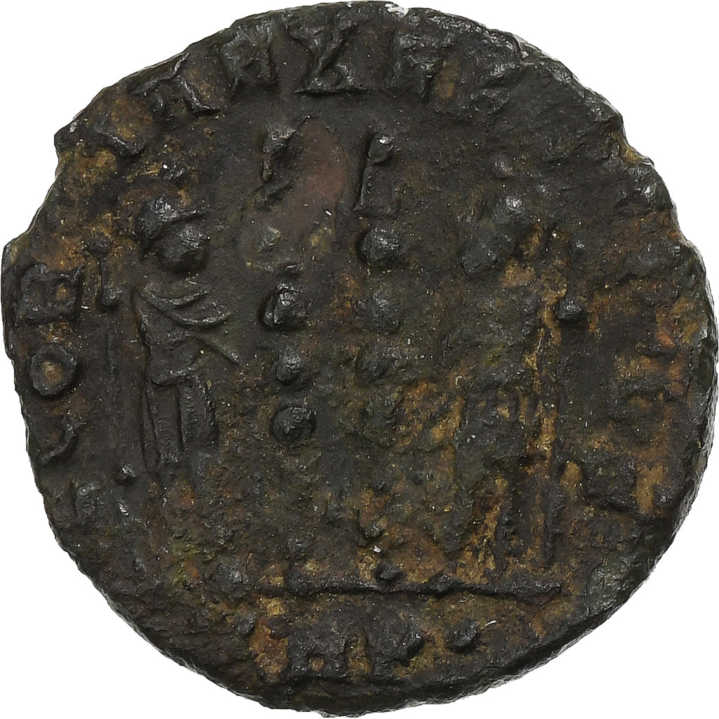 Constantijn I, Follis, 330-331, Trier, Bronzen, ZG+, RIC:526